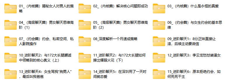男哥内核3.0- 恋爱情商提升 中级课程-888资源网