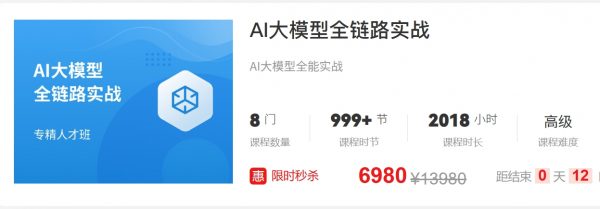 马士兵：AI大模型全链路实战，视频+资料-888资源网