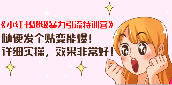 小红书超级暴力引流特训营-888资源网