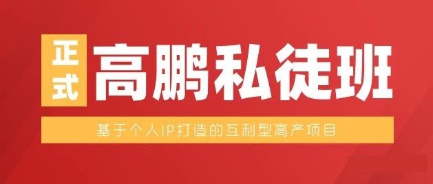 高鹏月入5万项目私徒班(无水印)-888资源网