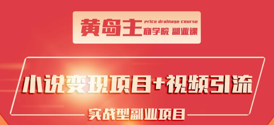 黄岛主·小说变现副业项目【无水印】-888资源网