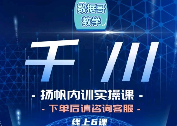 数据哥·千川内训实操课，价值8800元【无水印】-888资源网