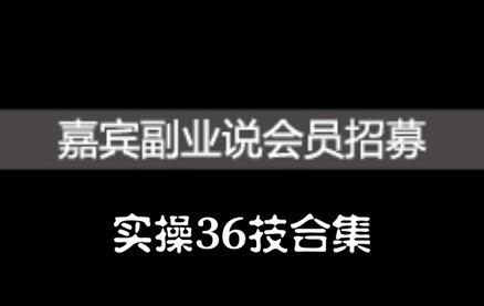 嘉宾副业说实操36技合集，价值1380元-888资源网