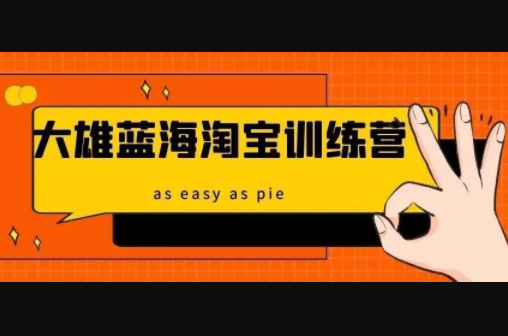 大雄·蓝海淘宝训练营，价值3980元-888资源网