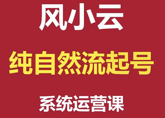 风小云·纯自然流起号系统运营课，价值4980元-888资源网