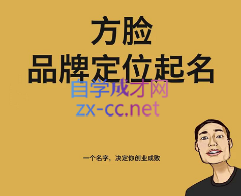 方脸品牌定位起名，能注册商标，好读好记，价值3980元-888资源网