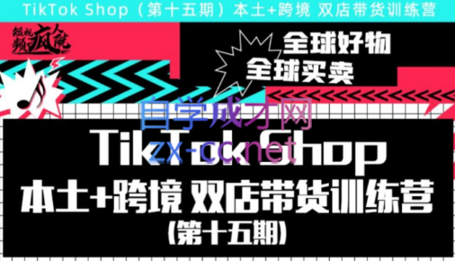 疯人院·TikTok Shop本土+跨境，双店带货训练营（第十五期）-888资源网