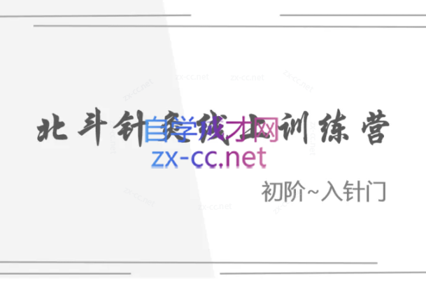 朱小宝：北斗针灸线上训练营（初阶~入针门）（中阶~筑针基）-888资源网
