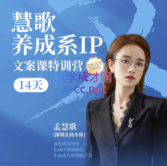慧歌(深圳女孩卉哥)养成系IP文案课特训营价值5933元-888资源网