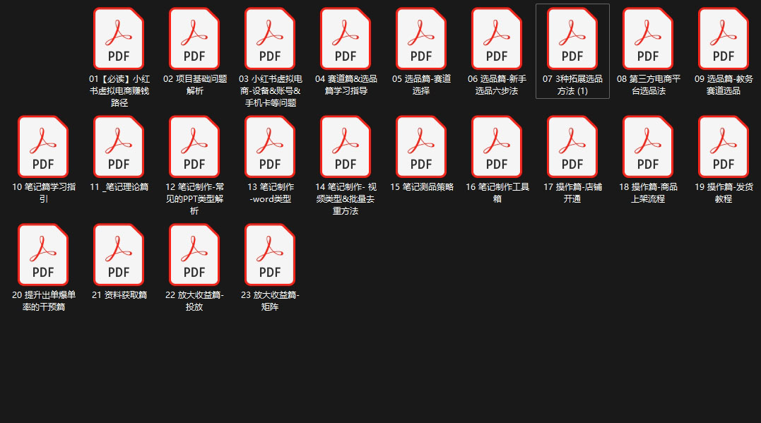 小红书虚拟电商实战课（PDF文档）-888资源网